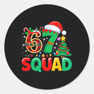 67 Squad Lärare Jul Rolig Holiday Klassrum Besättn Runt Klistermärke