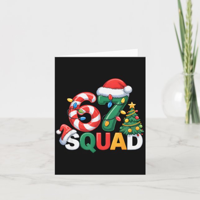 67 Squad Squad Lärare Jul Design Rolig 67  Kort (Framsida)