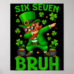 67 St Patricks Day Roligt Sex Sju Meme Leprechaun Poster