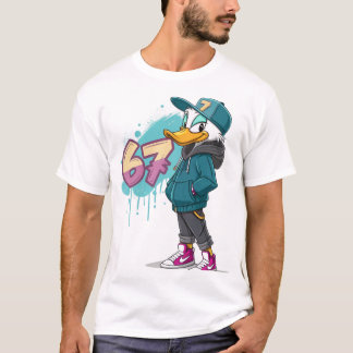 67 Street Duck – Urban Serieskt Stil T Shirt