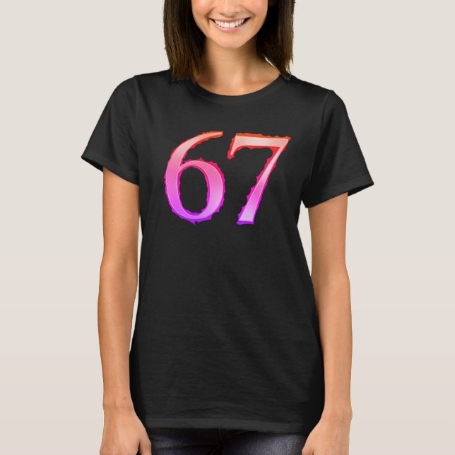 67 Streetwear Graphic T-Shirt Design (Framsida)