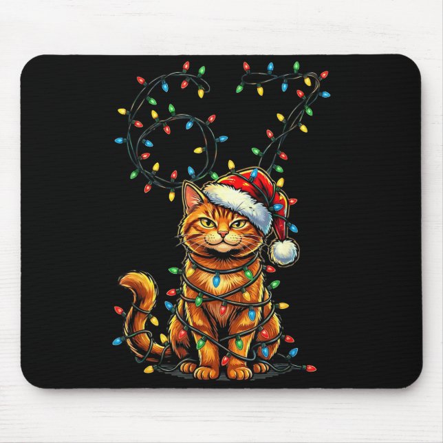 67 Tabby Orange Cat Christmas Santa Hat Six Seven  Musmatta (Framsidan)