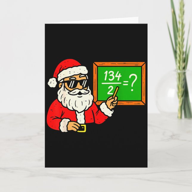 67 Teacher Christmas Santa Six Seven Meme Brainrot Kort (Framsida)