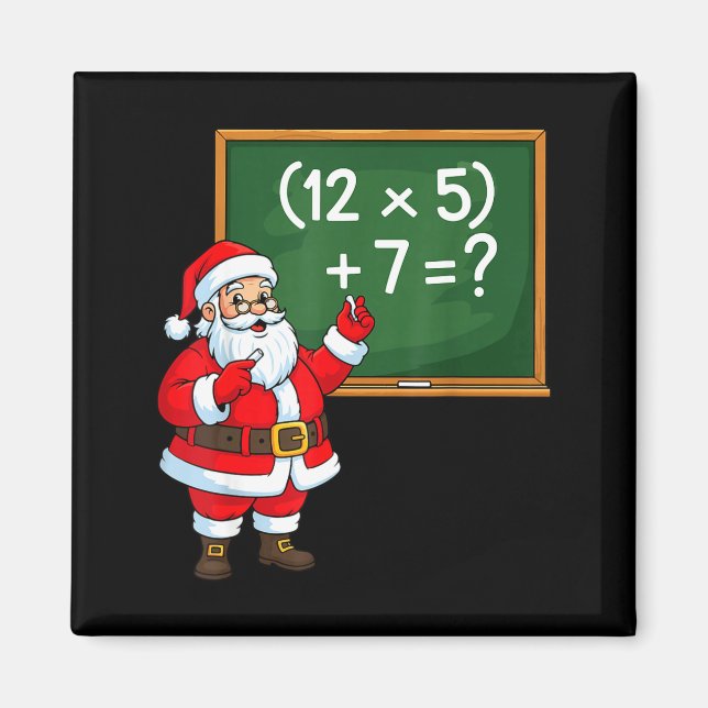 67 Teacher Christmas Santa Six Seven Meme Brainrot Magnet (Framsidan)