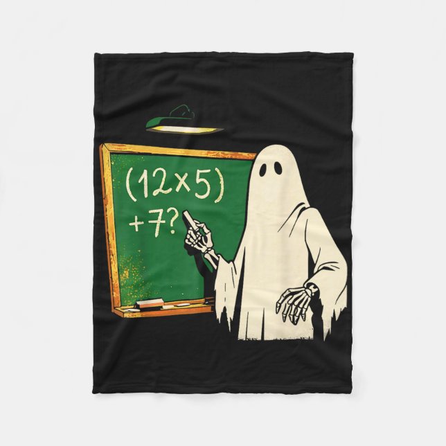 67 Teacher Halloween Ghost Six Seven Meme Brainrot Fleecefilt (Framsidan)