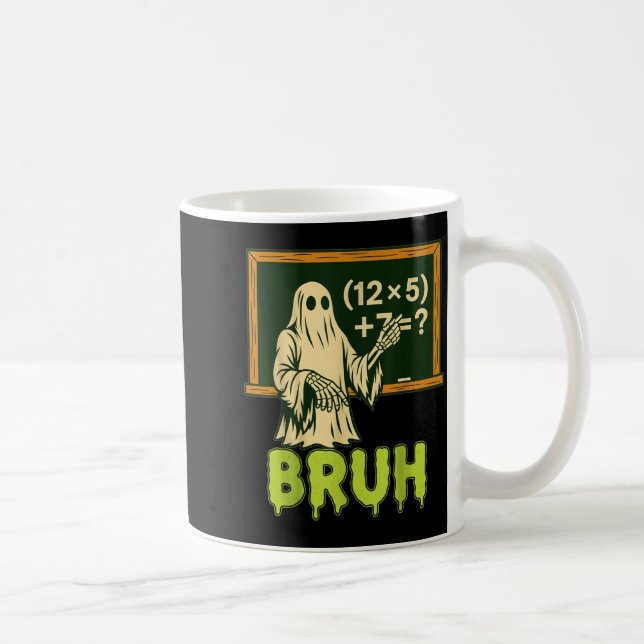 67 Teacher Halloween Ghost Six Seven Meme Brainrot Kaffemugg (Höger)
