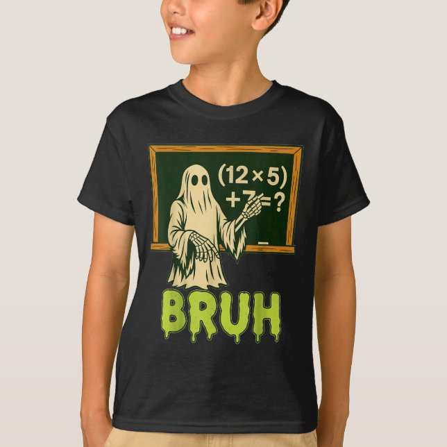 67 Teacher Halloween Ghost Six Seven Meme Brainrot T Shirt (Framsida)