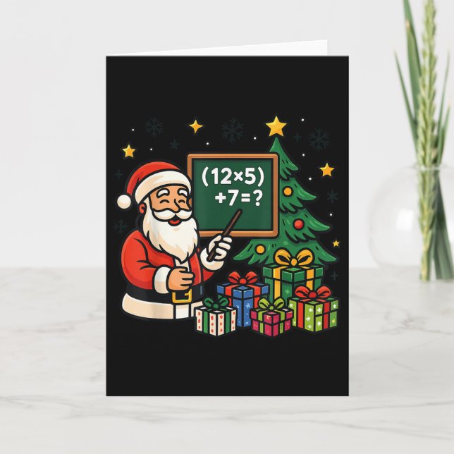 67 Teacher Santa Christmas Six Seven Meme Brainrot Kort (Framsida)