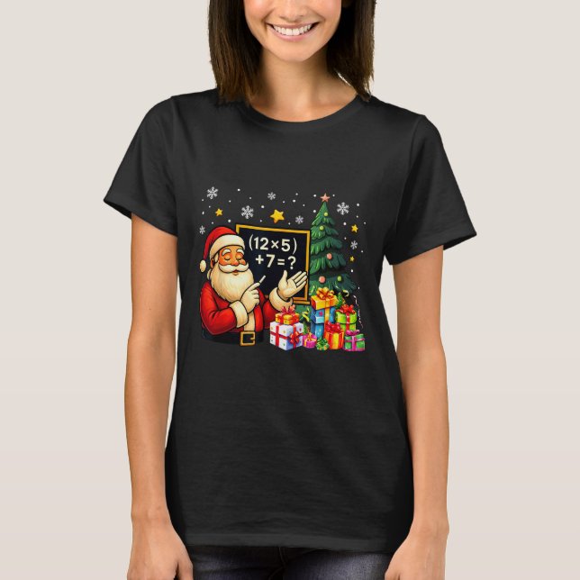 67 Teacher Santa Christmas Six Seven Meme Brainrot T Shirt (Framsida)