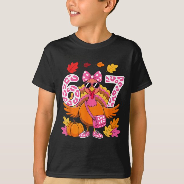 67 Thanksgiving Funny Turkey 67 Turkey Six Seven G T Shirt (Framsida)