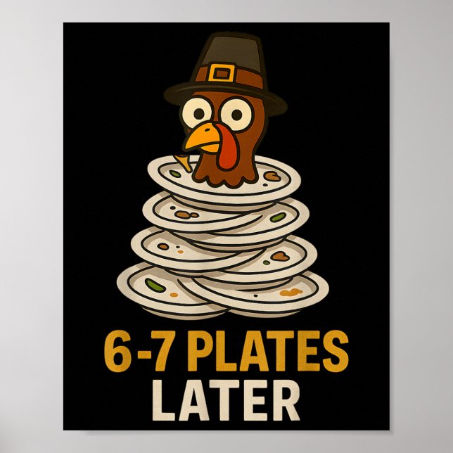 67 Thanksgiving Funny Turkey 6-7 Meme Six Seven Bo Poster (Framsidan)
