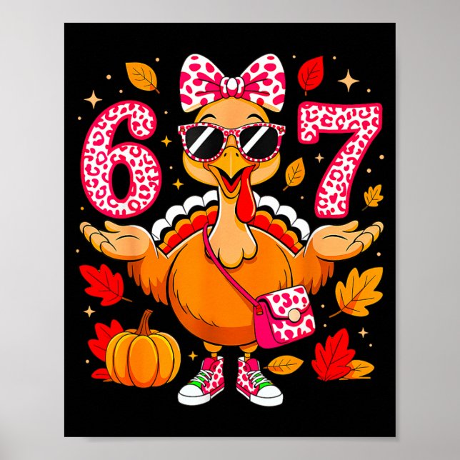 67 Thanksgiving Funny Turkey Thanksgiving 67 Turke Poster (Framsidan)