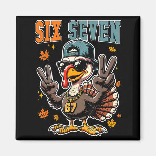 67 Thanksgiving Kalkon Rolig Thanksgiving Six Seve Magnet
