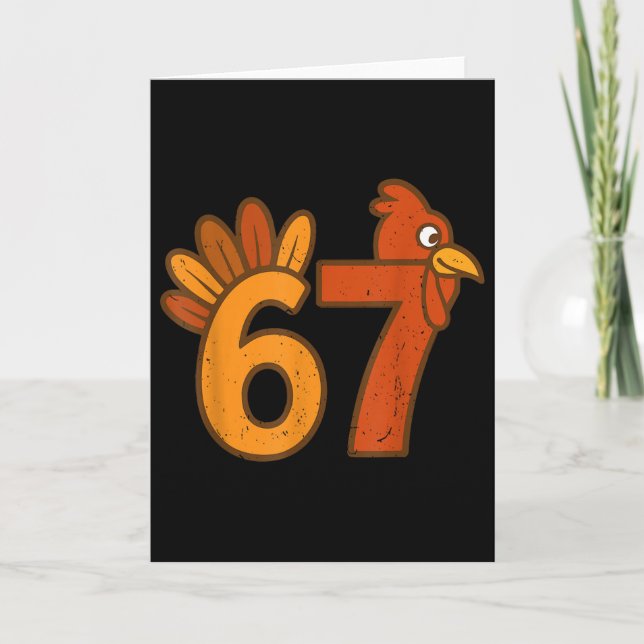 67 Thanksgiving Math Kalkon Rolig Brainrot Math Lä Kort (Framsida)