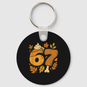 67 Thanksgiving Meme Rolig Six Seven Gen Alpha Sla Nyckelring