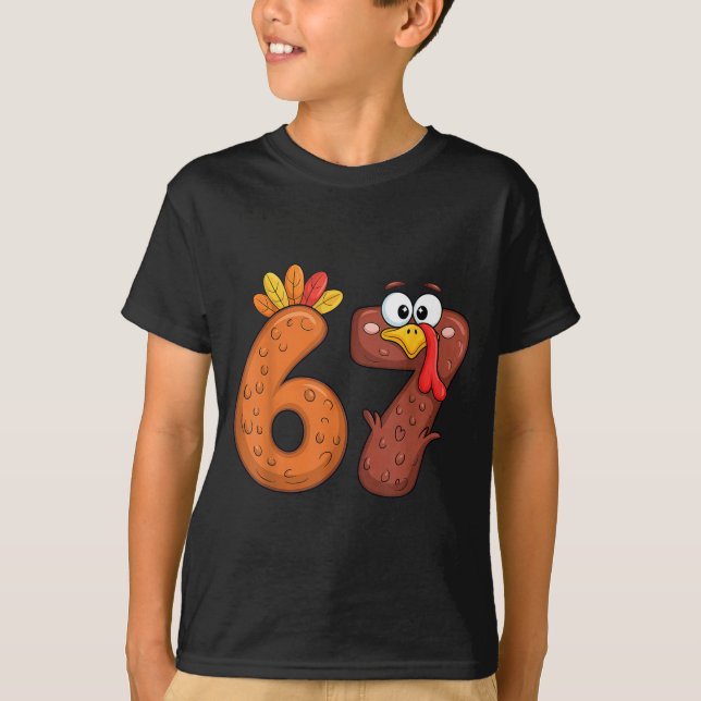 67 Thanksgiving Turkey  T Shirt (Framsida)