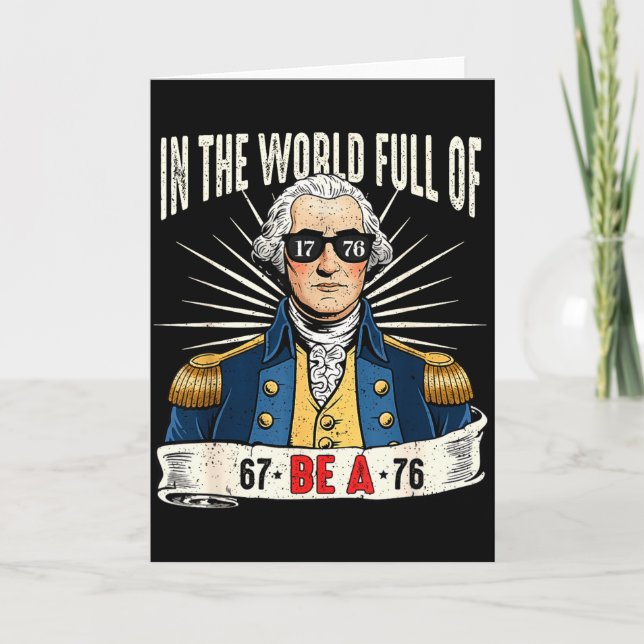 67 Till 76 Roligt George Washington Historia Meme  Kort (Framsida)