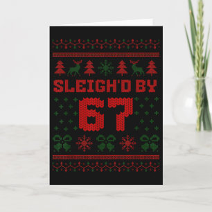 67 Tomte släde ful jul Kort