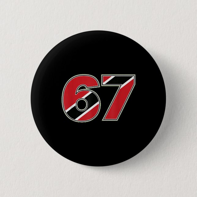 67 Trinidad Togo flagga nummer design  Knapp (Framsida)