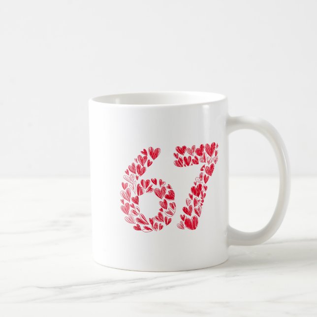 67 Valentine’s Day Heart 67 – Viral Valentine’s 67 Kaffemugg (Höger)