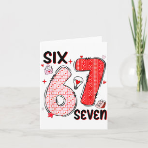 67 Valentine Six Seven 6 7 Roligt Alla hjärtans da Kort