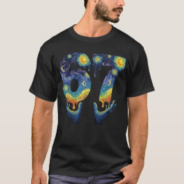67 Van Gogh Stjärnkväll Glass Dropp Rolig T Shirt
