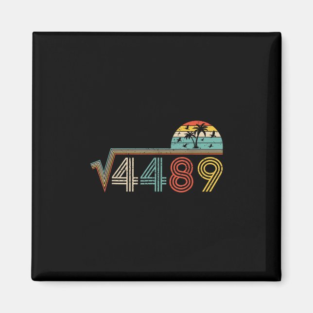 67 Vintage Meme Kvadratrot 4489 Slang Matematiklär Magnet (Framsidan)