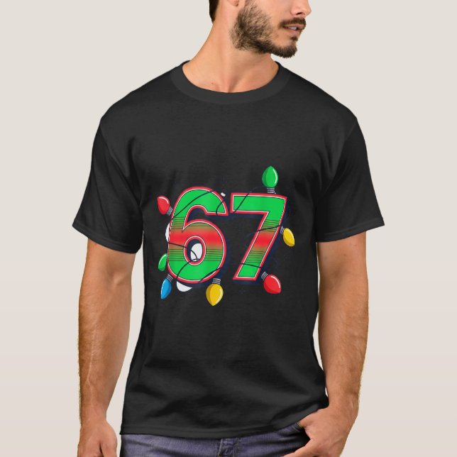 67 Xmas Lights Tacky Meme Design  T Shirt (Framsida)