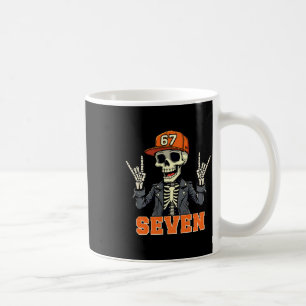 67endy Skeleton - 67 Sex Seven Halloween 7 Long Sl Kaffemugg