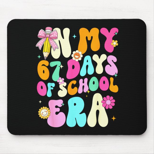 67th Day Of School 67 Days Pencil Coquette Bow Mem Musmatta (Framsidan)