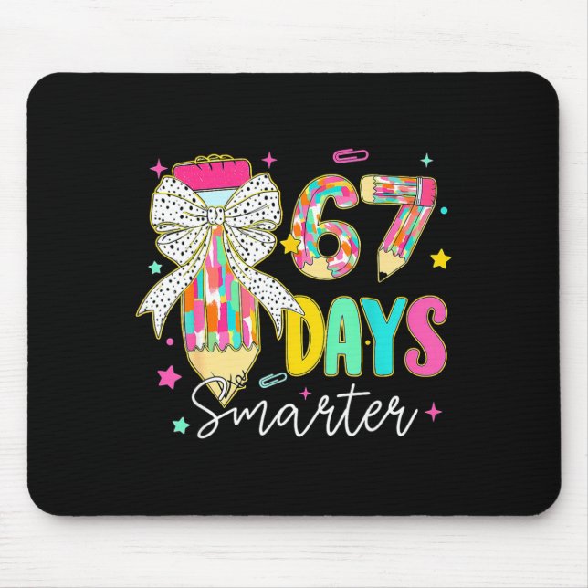 67th Day Of School 67 Days Smarter Coquette Bow Te Musmatta (Framsidan)