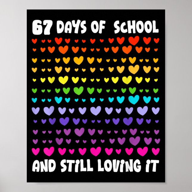 67th Day Of School 67 Days Smarter Six Seven Teach Poster (Framsidan)
