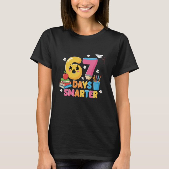 67th Day of School 67 Days Smarter Teacher Boys Gi T Shirt (Framsida)