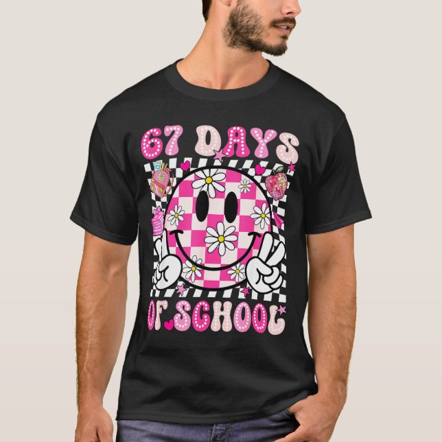 67th Day Of School 67 Days Smarter Teacher Girl Wo T Shirt (Framsida)