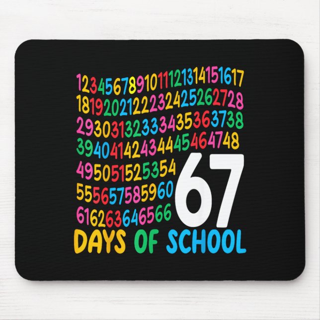 67th Day Of School 67 Math Numbers Teacher Kids 67 Musmatta (Framsidan)