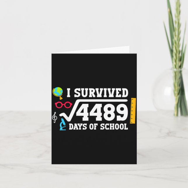 67th Day Of School 67 Square Root 4489 Six Seven B Kort (Framsida)