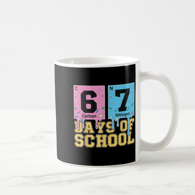 67th Day Of School Chemical Eements Teacher Boy Gi Kaffemugg (Höger)