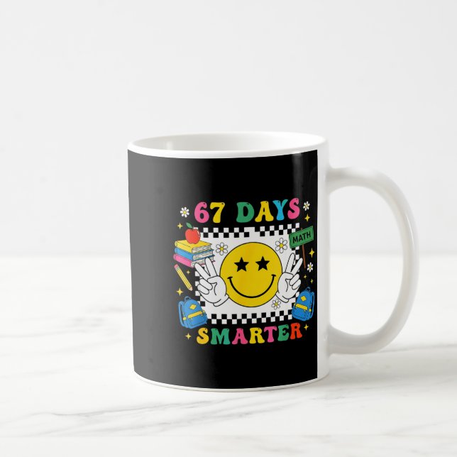 67th Day Of School Funny 67 Days Smarter Teacher B Kaffemugg (Höger)