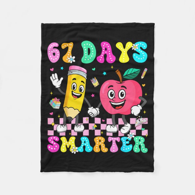 67th Day Of School Shirt 67 Days Smarter Teacher B Fleecefilt (Framsidan)
