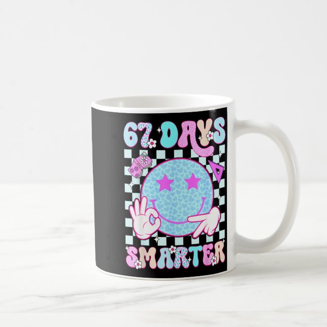 67th Day Of School Shirt 67 Days Smarter Teacher B Kaffemugg (Höger)