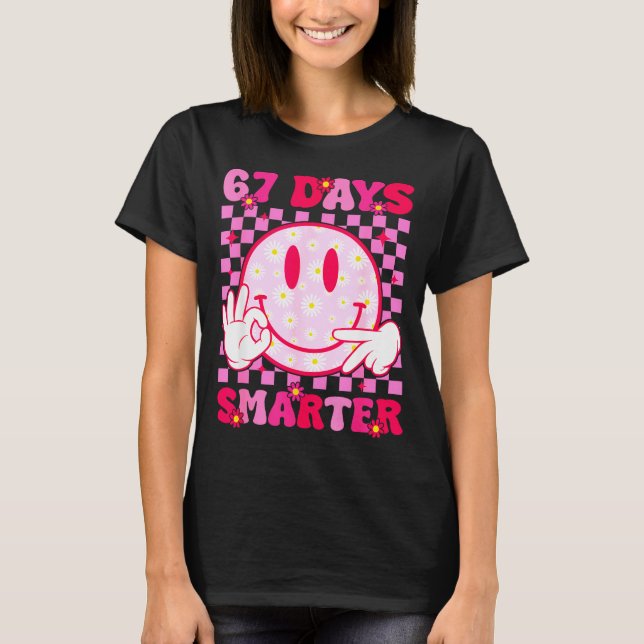 67th Day Of School Shirt 67 Days Smarter Teacher B T Shirt (Framsida)