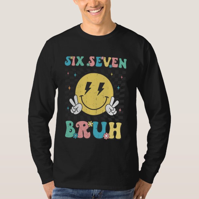 67th Day of School Shirt Six Seven Bruh Teacher Bo T Shirt (Framsida)