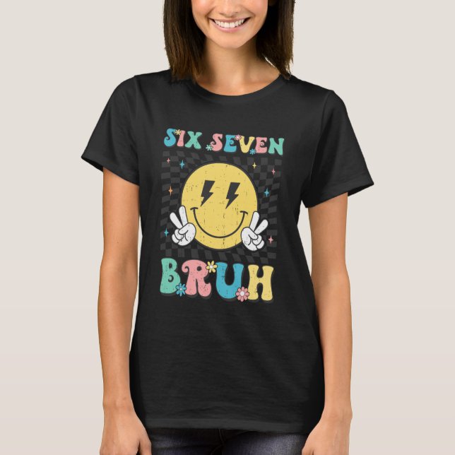 67th Day of School Shirt Six Seven Bruh Teacher Bo T Shirt (Framsida)