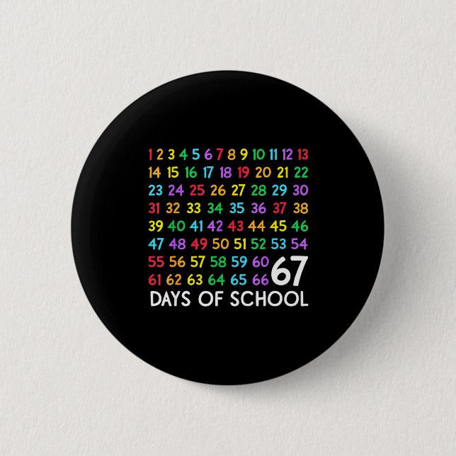 67th Day Of School Teacher Kids 67 Math Numbers 10 Knapp (Framsida)