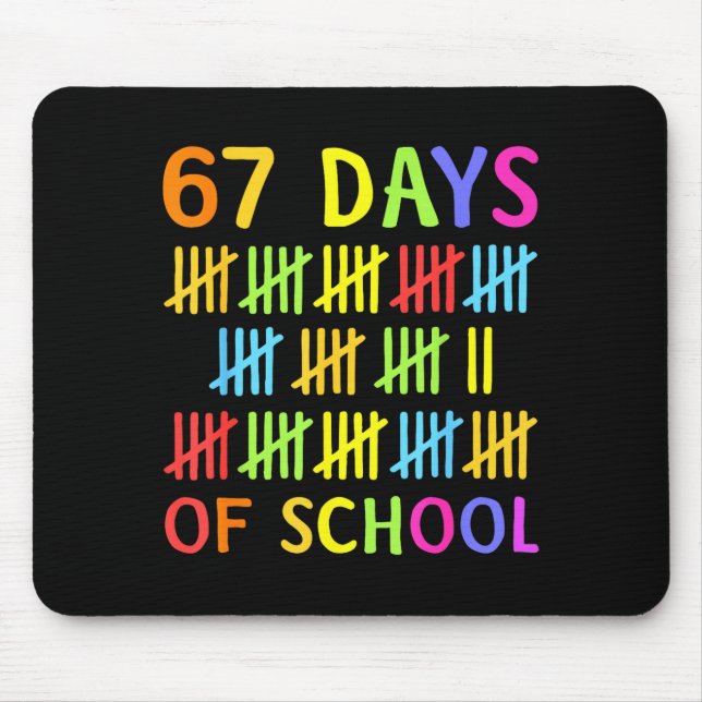 67th Day Of School Teacher Kids 67 Math Numbers 10 Musmatta (Framsidan)