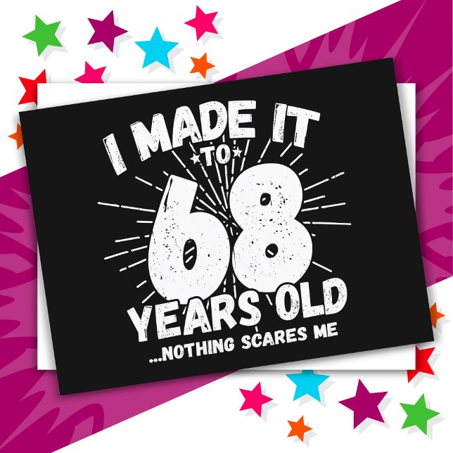 68 år gammal sarkastisk meme rolig 68-årsdag vykort (Skapare uppladdad)