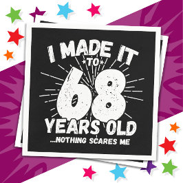 68 år gammalt Sarkastic Meme Funny 68:e födelsedag Pappersservett