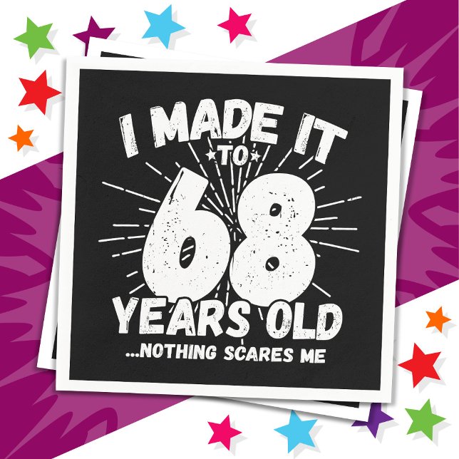 68 år gammalt Sarkastic Meme Funny 68:e födelsedag Pappersservett (Skapare uppladdad)