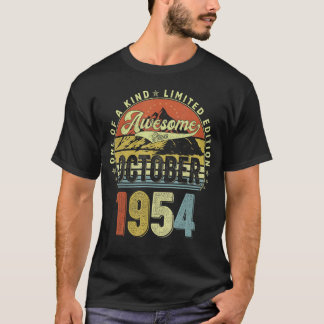 68-åriga Fantastisk sedan oktober 1954 68:e födels T Shirt