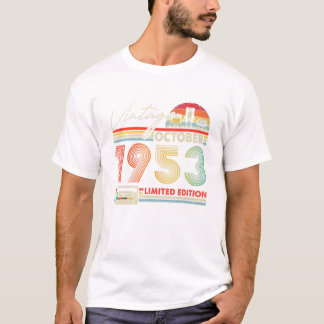 68-års födelsedag Vintage Oktober T Shirt